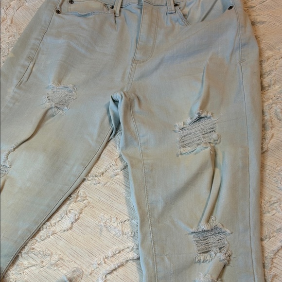 Light Blue Distressed Jeans - Picture 3 of 9